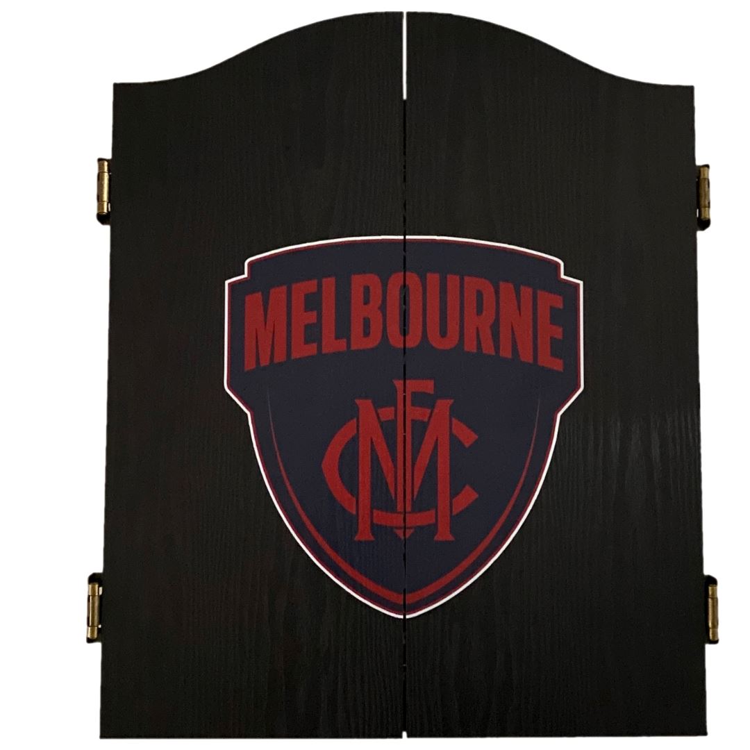 Melbourne Demons AFL Dartboard and Cabinet Set Dartboard Set 