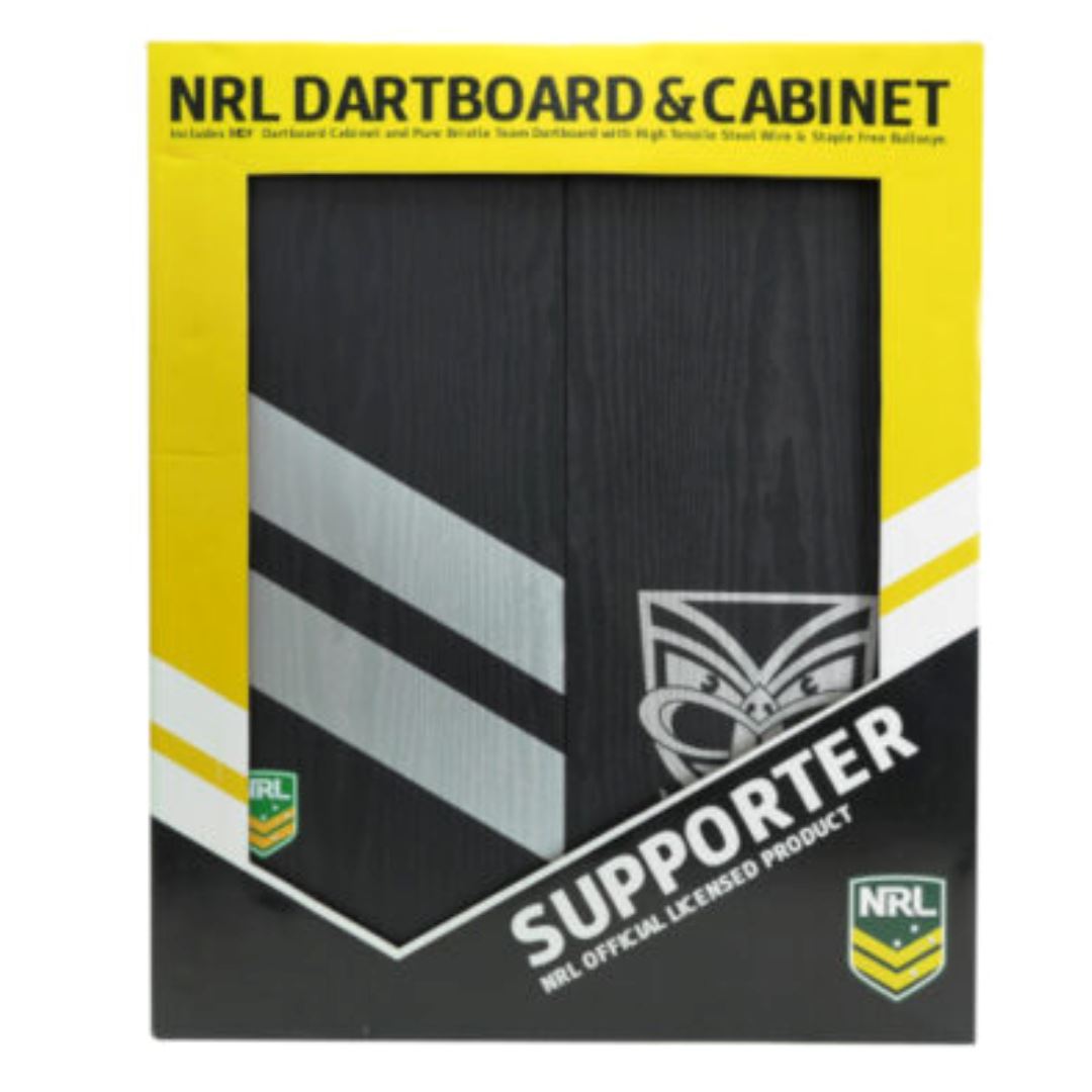 New Zealand Warriors Dartboard and Cabinet Set 