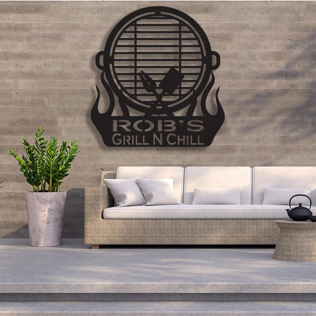 Personalised Chill n Grill Sign Sign 