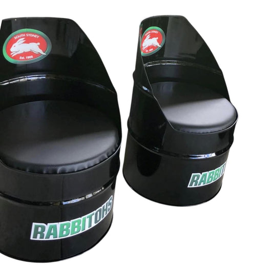 Rabbitohs Drum Coffee Table & Chair Set Furniture 