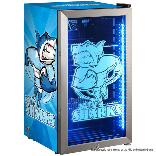 Sharks NRL 98LT Bar Fridge Refrigerators 