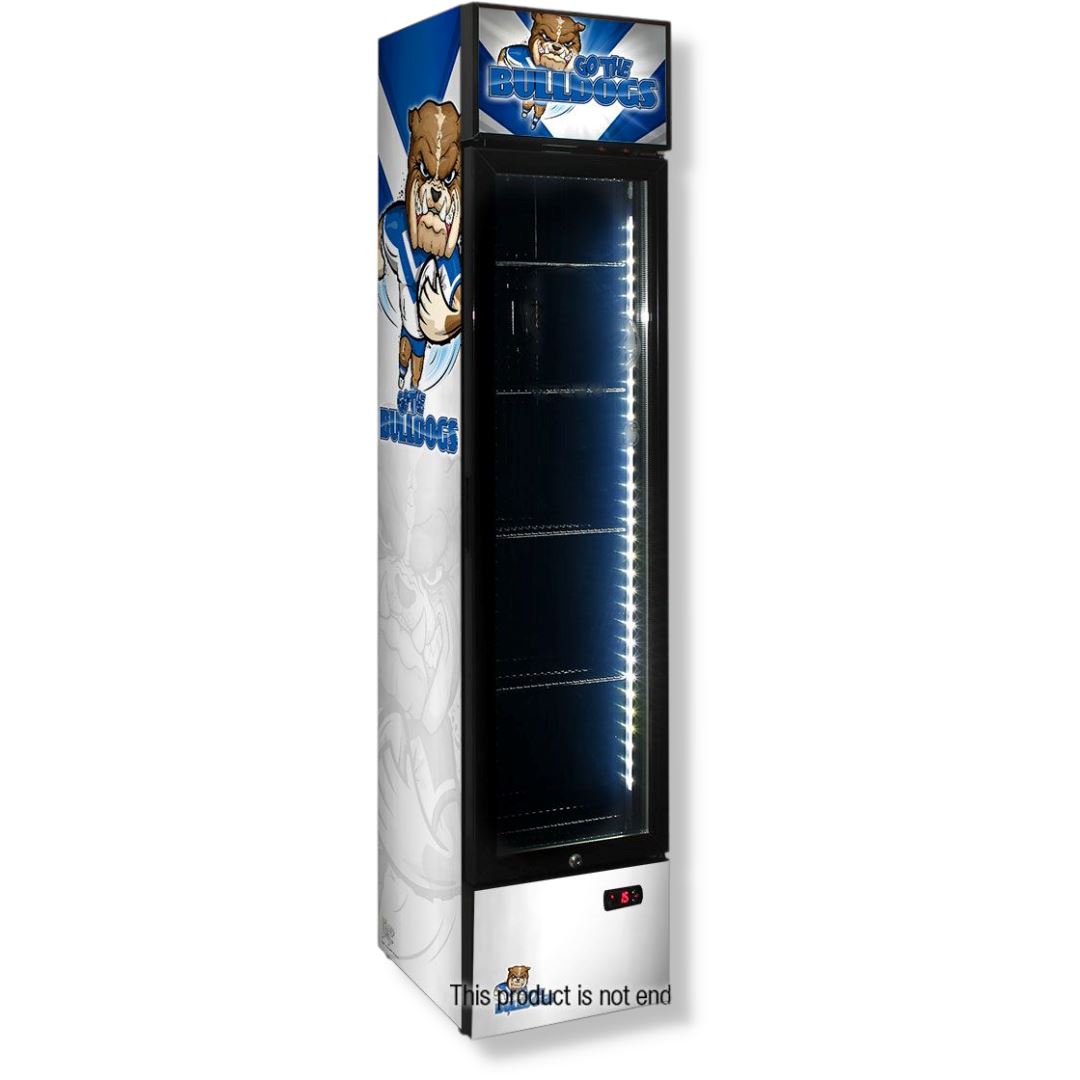 Slim Jim Bulldogs NRL 130LT Upright Bar Fridge Refrigerators 