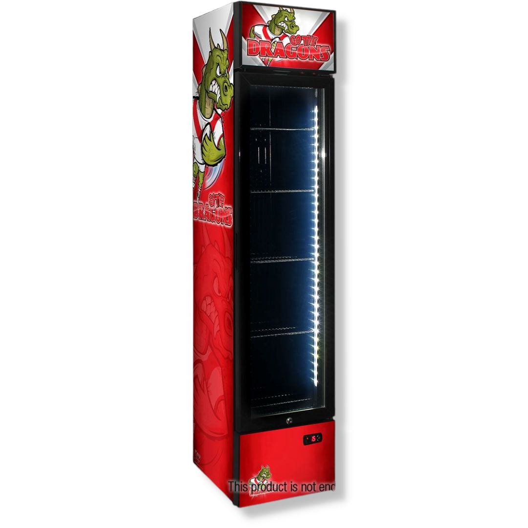 Slim Jim Dragons NRL 130LT Upright Bar Fridge Refrigerators 