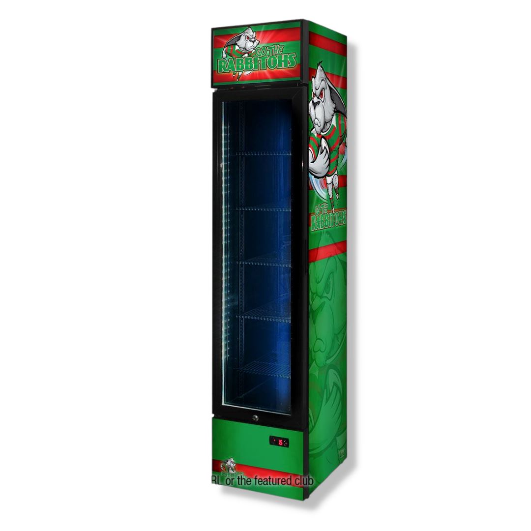 Slim Jim Rabbitohs NRL 130LT Upright Bar Fridge Refrigerators 