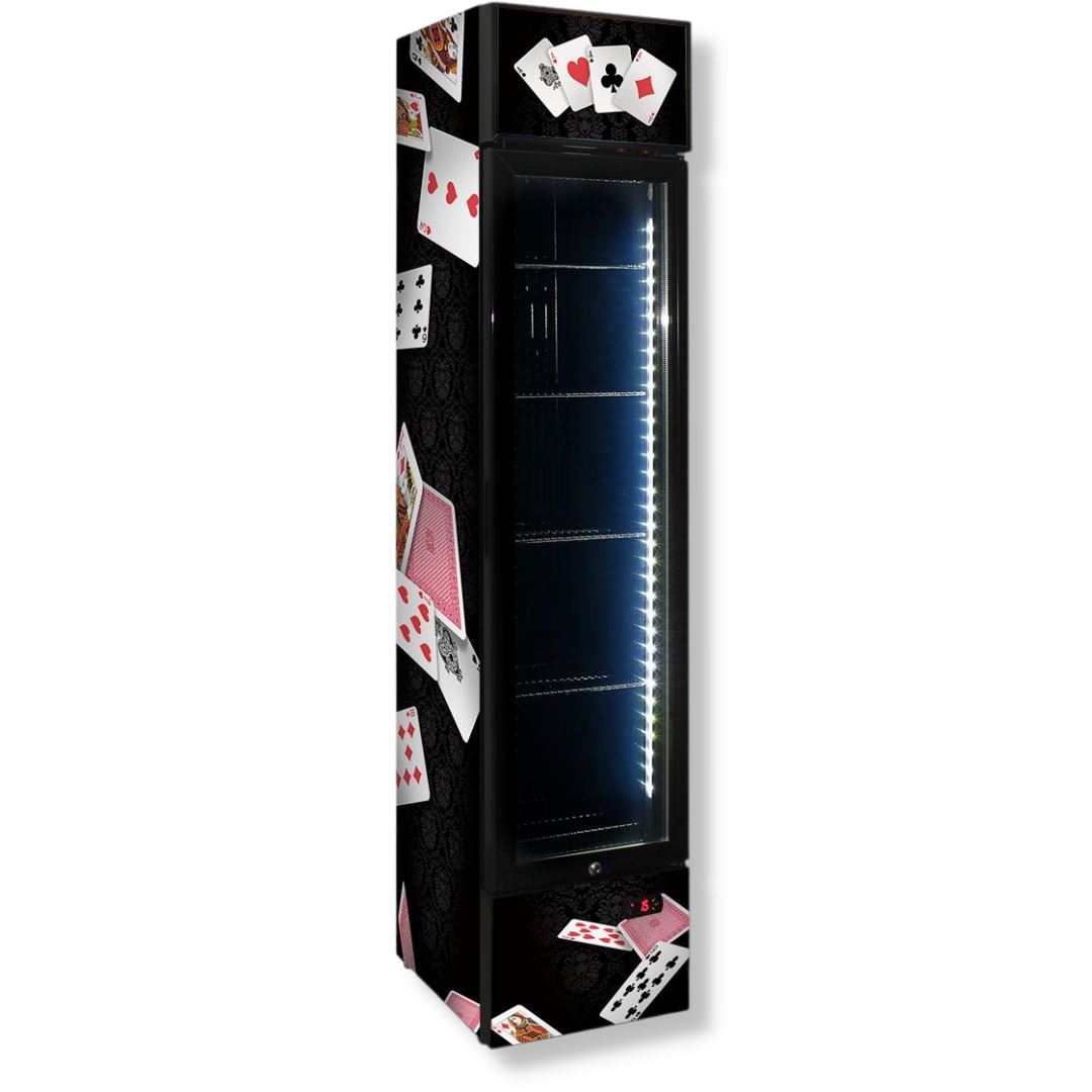 Slim Jim Senior Branded Playing Card 130LT Upright Bar Fridge Refrigerators 