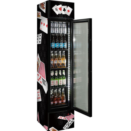 Slim Jim Senior Branded Playing Card 130LT Upright Bar Fridge Refrigerators 