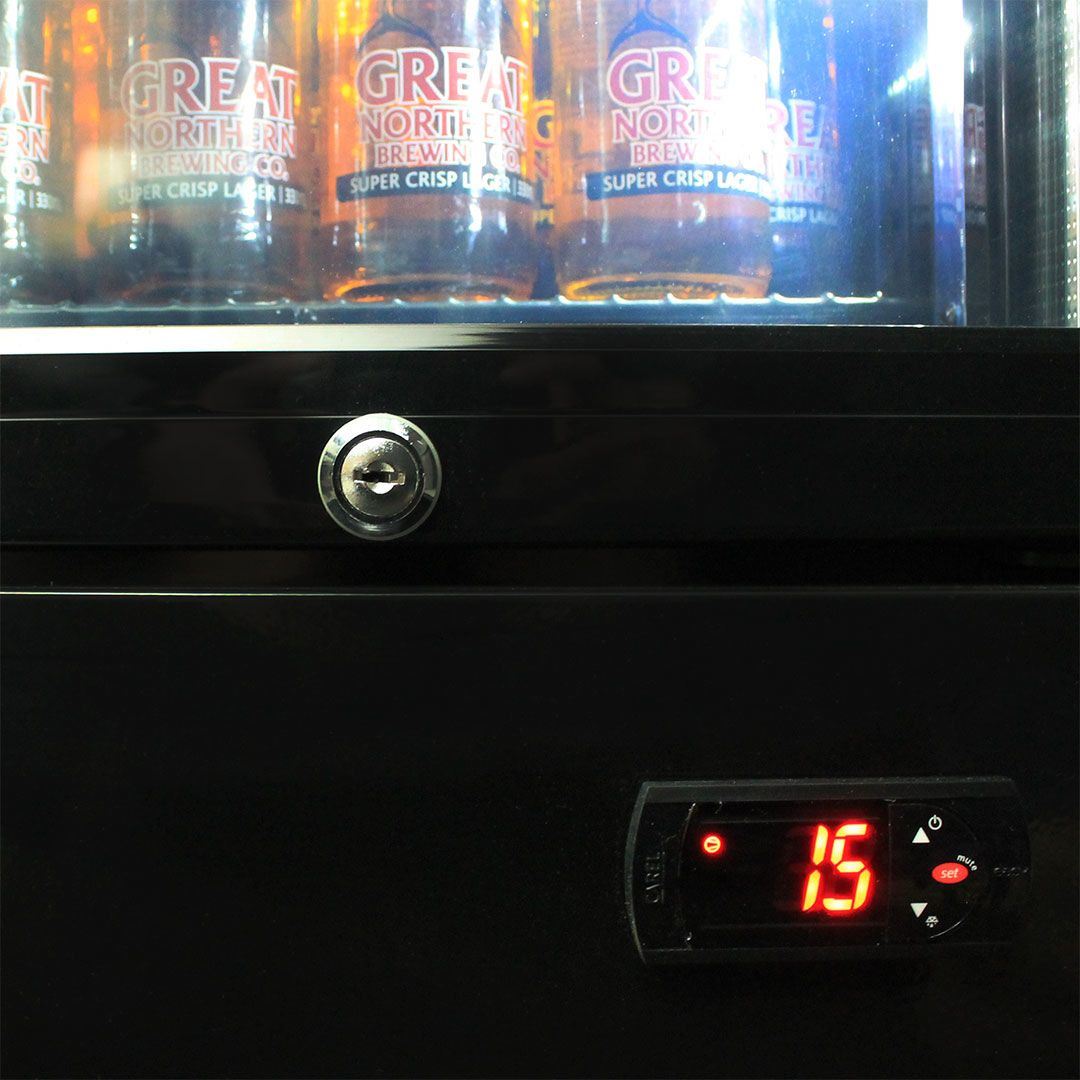 Slim Jim Senior Branded Great Northern Black 130LT Upright Bar Fridge Refrigerators 