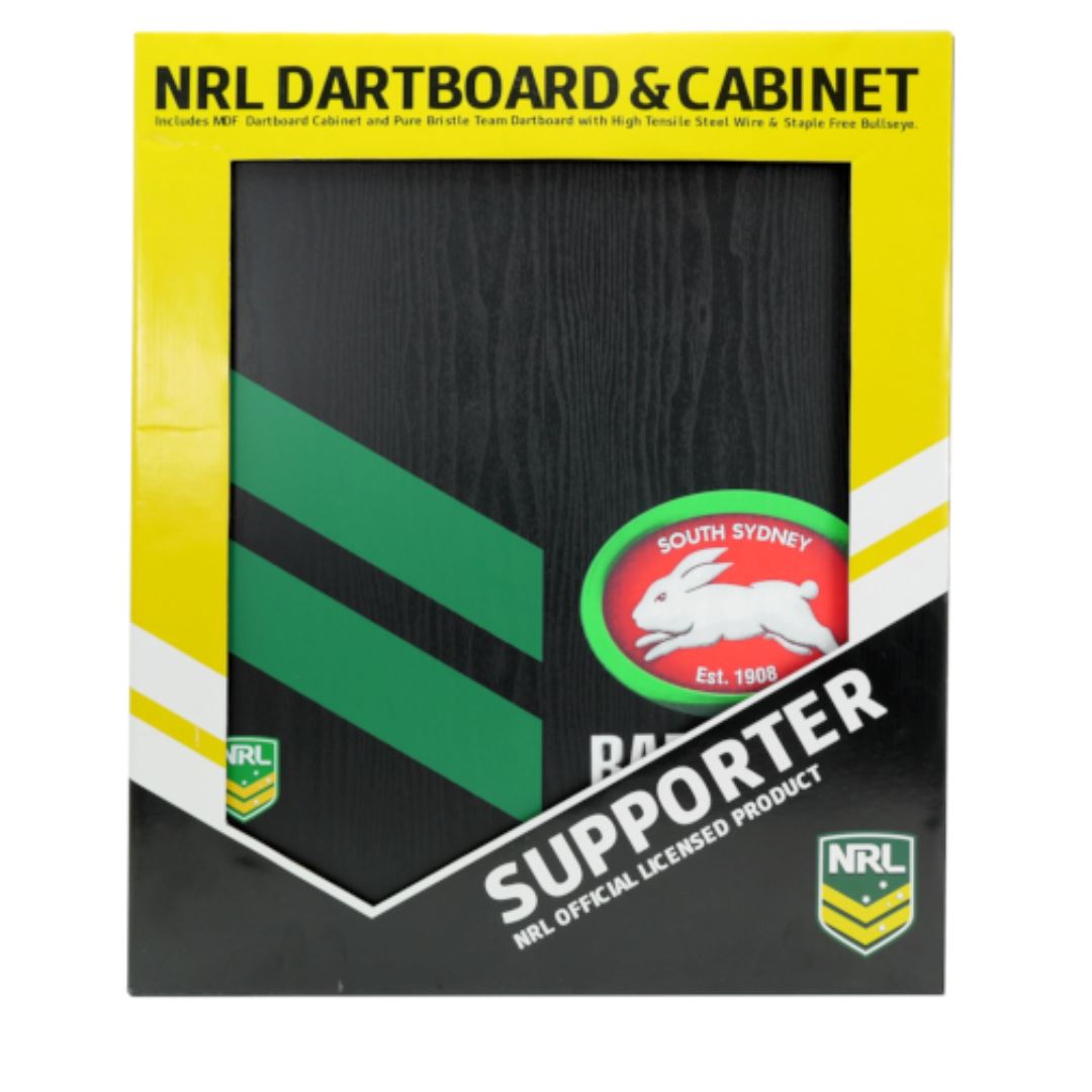 South Sydney Rabbitohs Dartboard and cabinet Set 