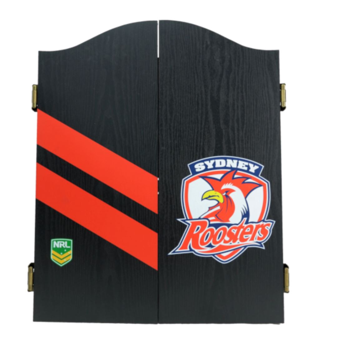 Sydney Roosters NRL Dartboard and Cabinet Set 