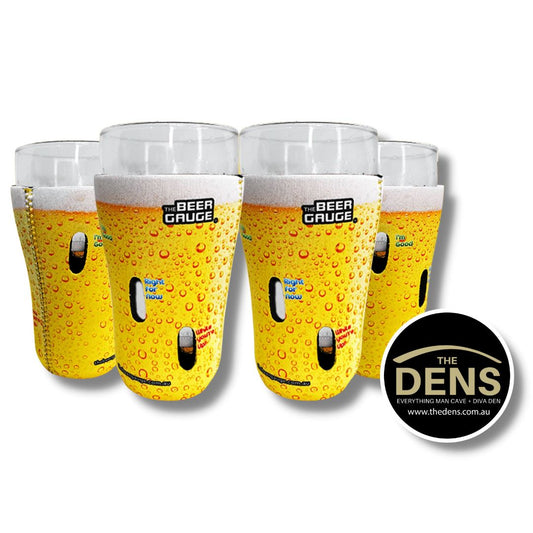 Schooner Glass Stubby Cooler 4 Pack 10% Off Can & Bottle Sleeves 