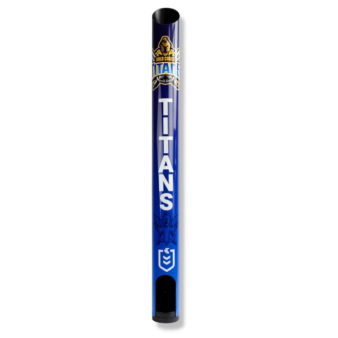 NRL Stubbie Cooler Dispensers With Personalised Name Beverage Dispensers Gold Coast Titans 