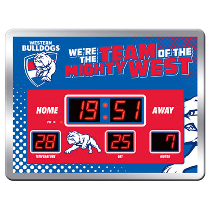 AFL Scoreboard LED Clock clock Western Bulldogs 