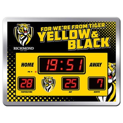 AFL Scoreboard LED Clock clock Richmond Tigers 
