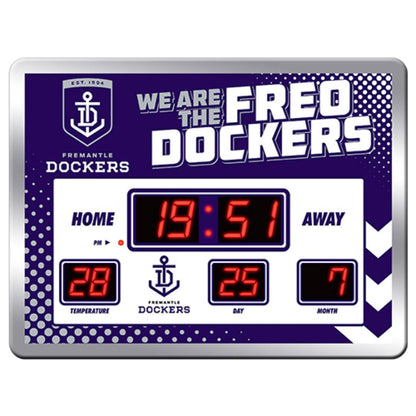 AFL Scoreboard LED Clock clock Fremantle Dockers 