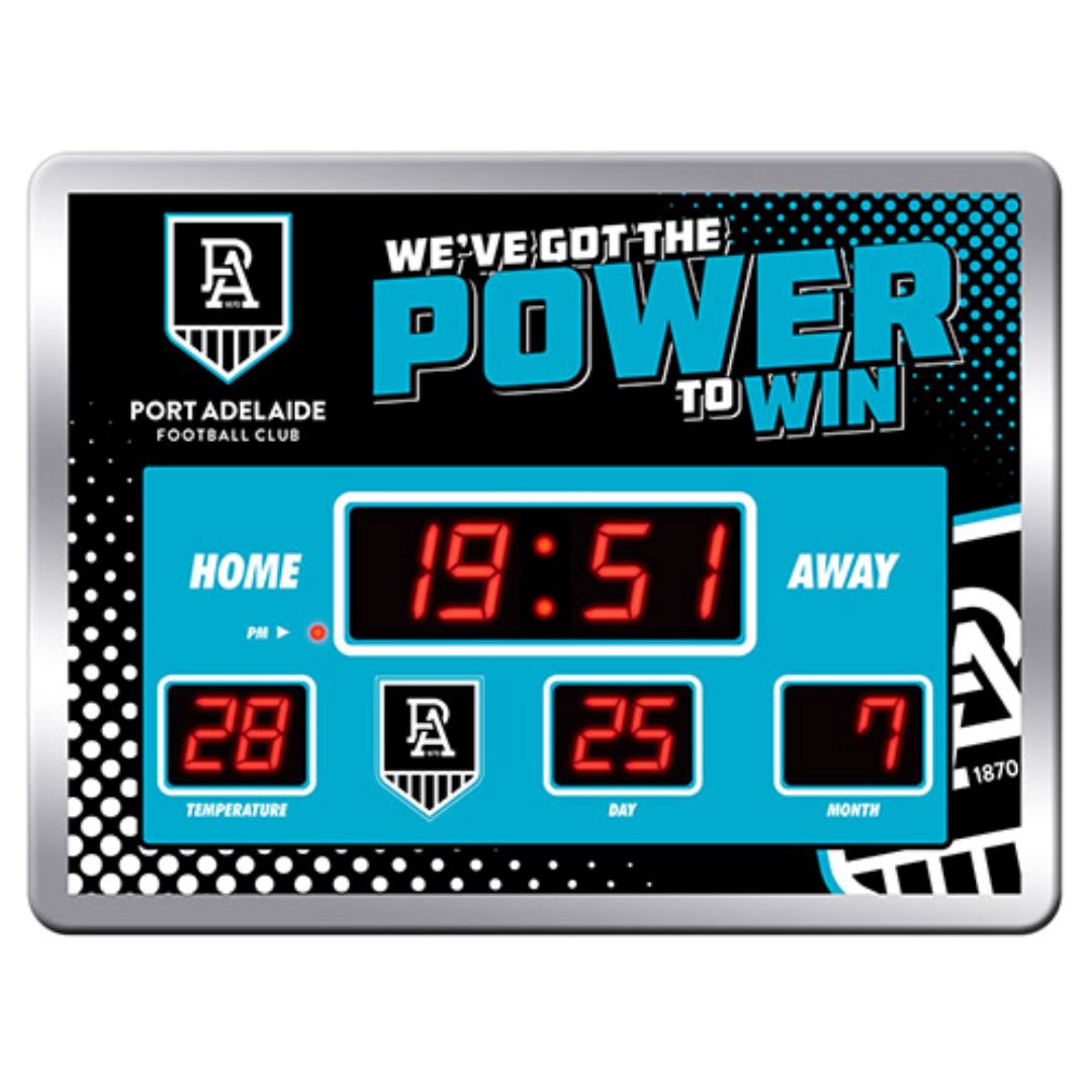 AFL Scoreboard LED Clock clock Port Adelaide Power 