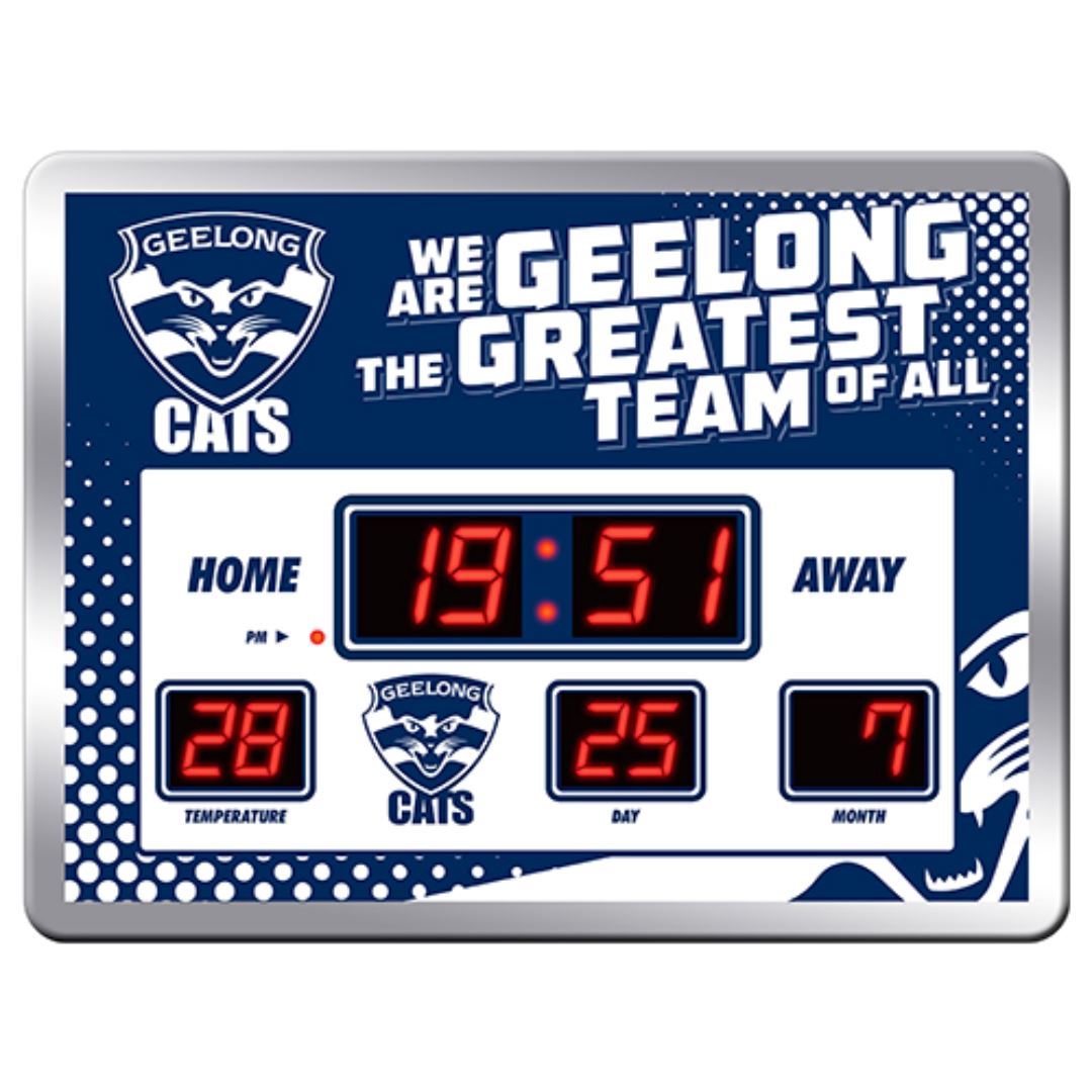 AFL Scoreboard LED Clock clock Geelong Cats 