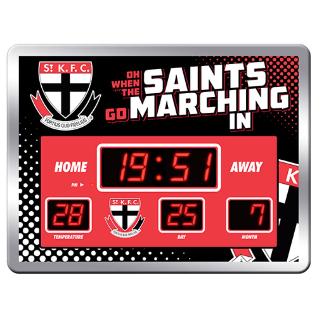 AFL Scoreboard LED Clock clock St Kilda Saints 