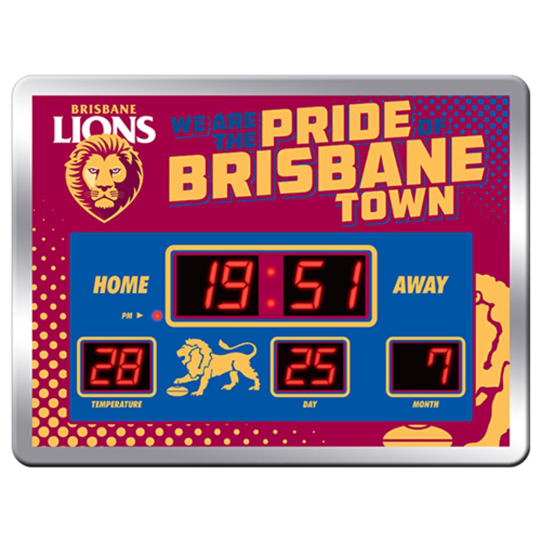 AFL Scoreboard LED Clock clock Brisbane Lions 