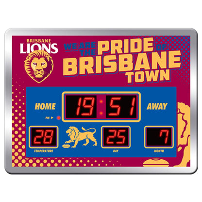 AFL Scoreboard LED Clock clock Brisbane Lions 