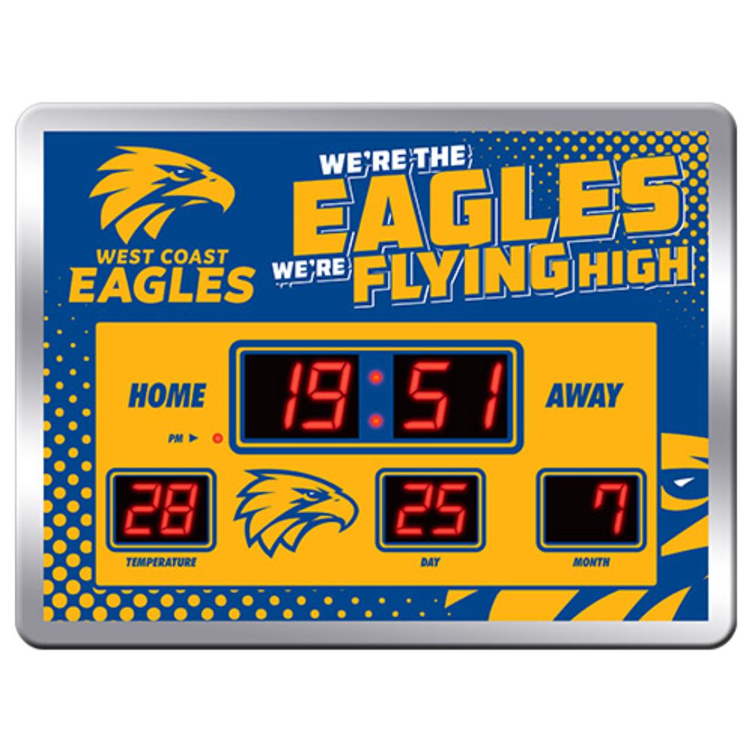 AFL Scoreboard LED Clock clock West Coast Eagles 