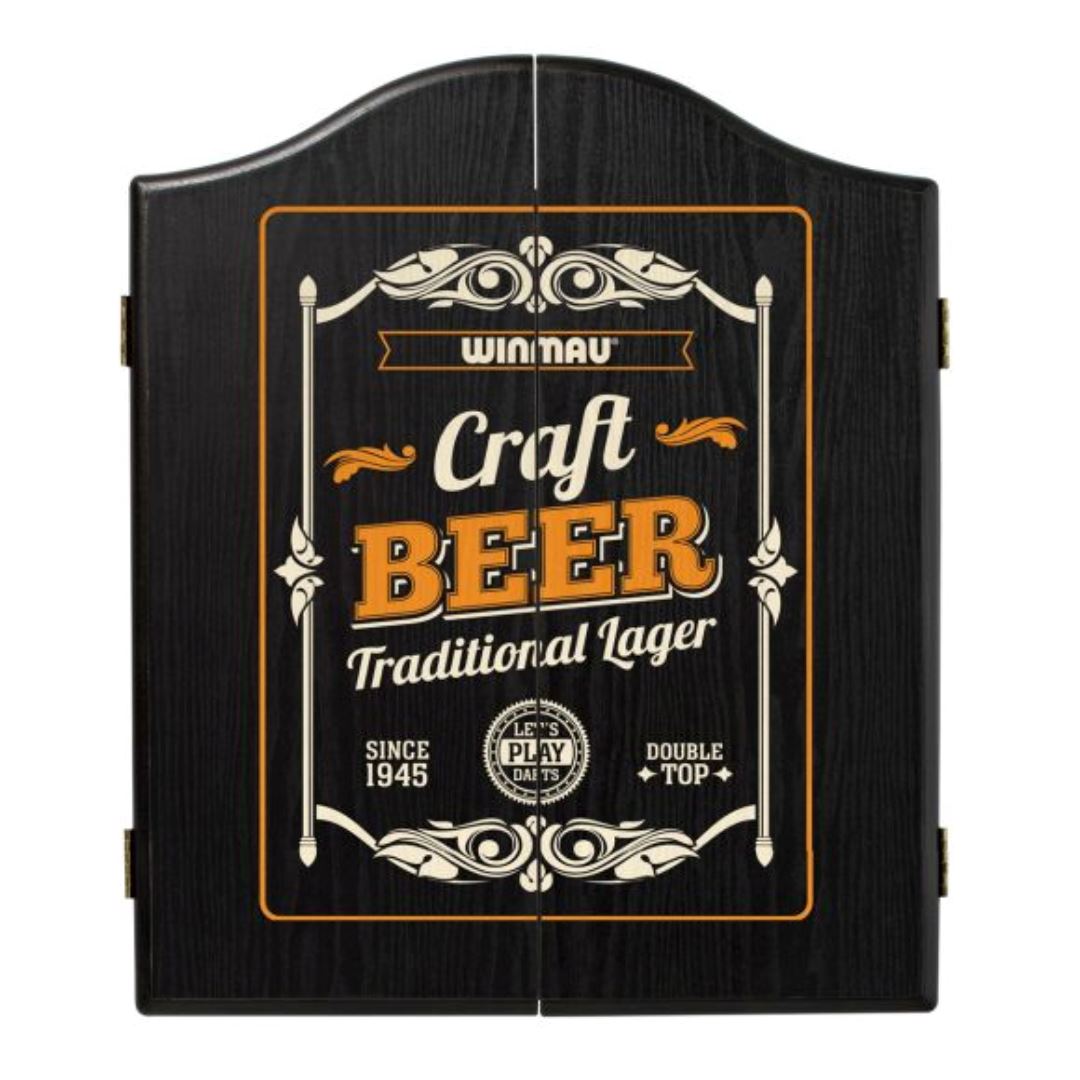 Craft Beer Dart Board and Cabinet Set Dartboard Set 