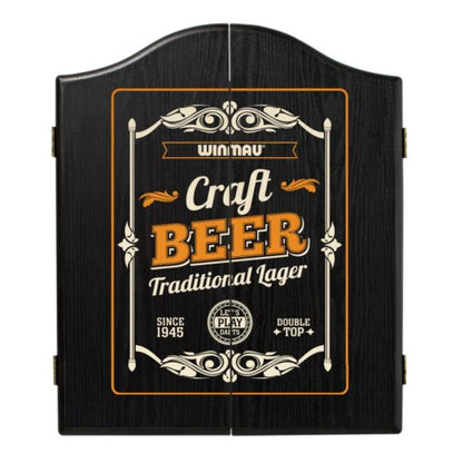 Craft Beer Dart Board and Cabinet Set Dartboard Set 