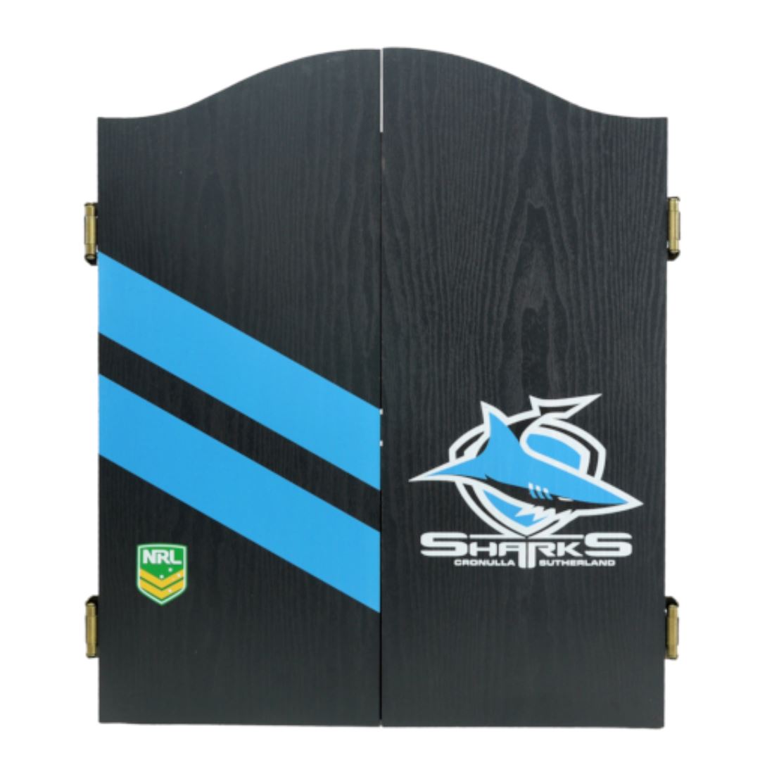 Cronulla Sharks Dartboard and Cabinet Set 