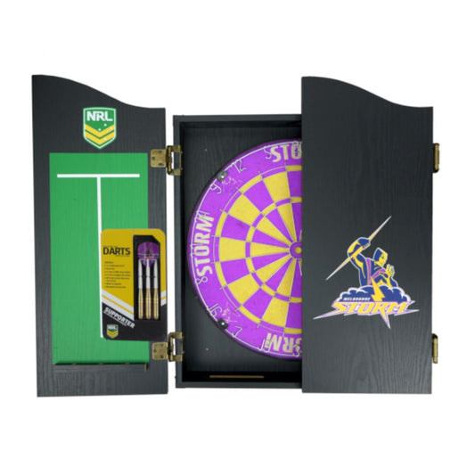 Melbourne Storm Dartboard and Cabinet Set 