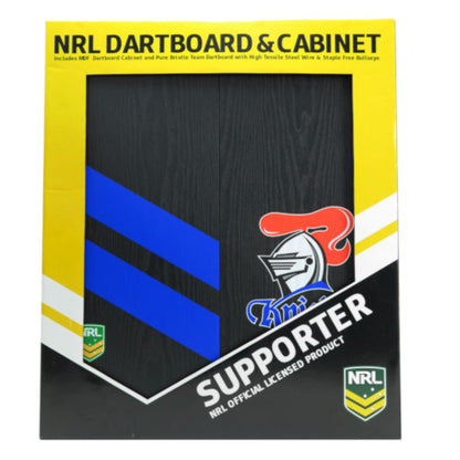 Newcastle Knights NRL Dartboard and Cabinet Set 
