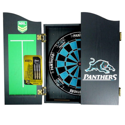 Penrith Panthers Dartboard and Cabinet Set 