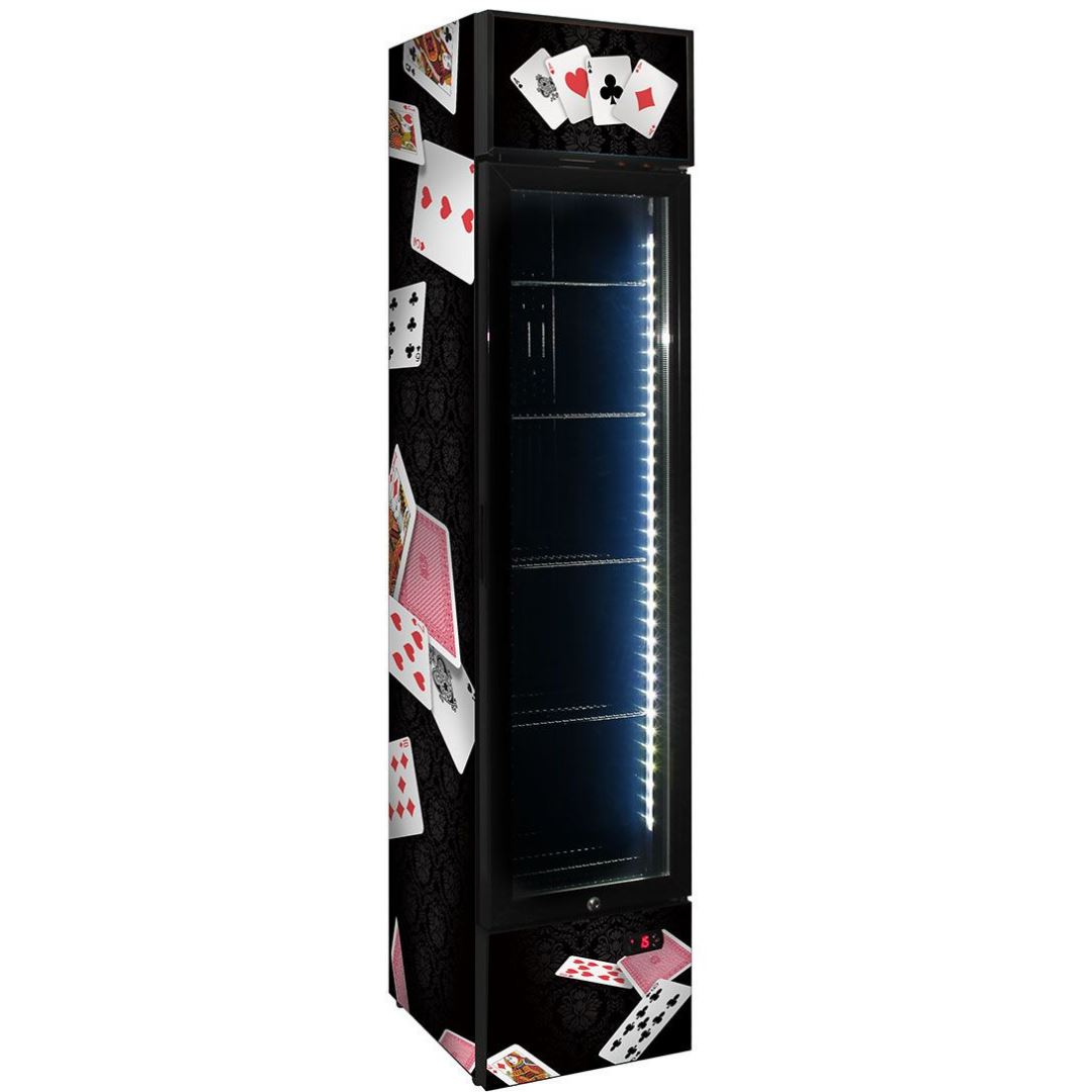 Slim Jim Senior Branded Playing Card 130LT Upright Bar Fridge Refrigerators 