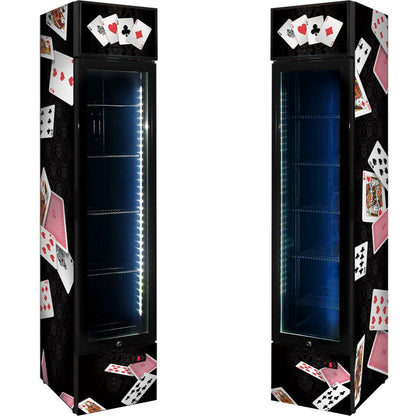 Slim Jim Senior Branded Playing Card 130LT Upright Bar Fridge Refrigerators 