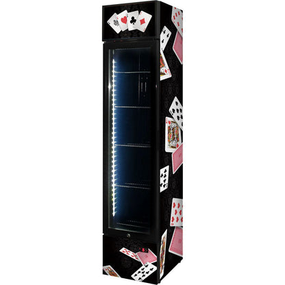 Slim Jim Senior Branded Playing Card 130LT Upright Bar Fridge Refrigerators 