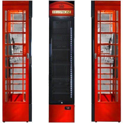 Slim Jim Senior Branded Telephone Box 130LT Upright Bar Fridge Refrigerators 