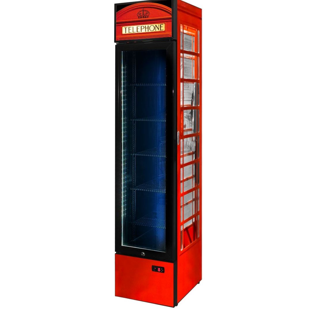 Slim Jim Senior Branded Telephone Box 130LT Upright Bar Fridge Refrigerators 