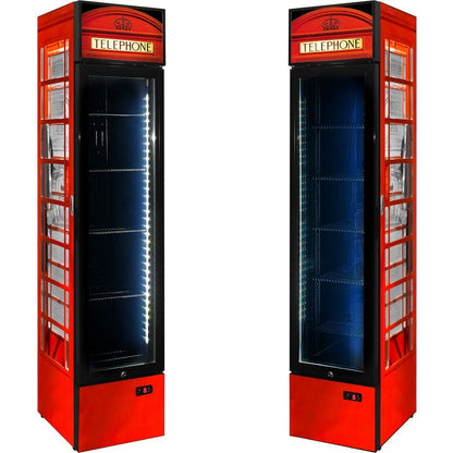 Slim Jim Senior Branded Telephone Box 130LT Upright Bar Fridge Refrigerators 
