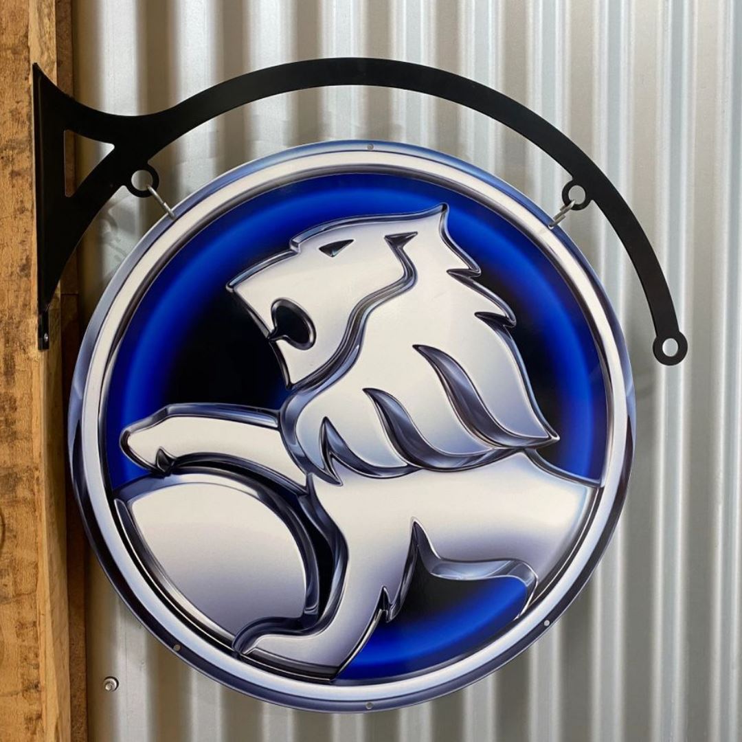 Holden Blue Sign Double Sided Round Metal Signs 