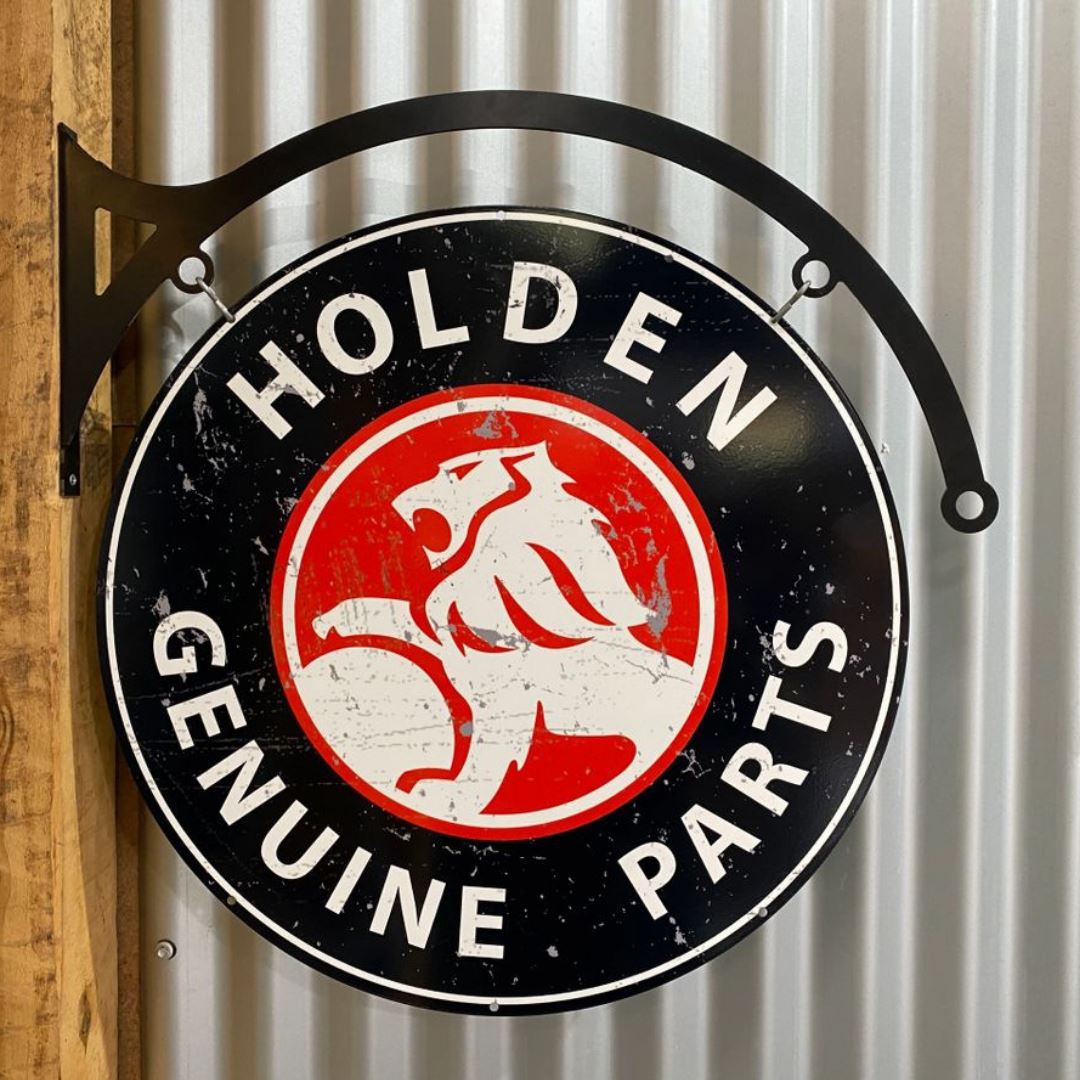 Holden Genuine Parts Sign Double Sided Round Metal Signs 