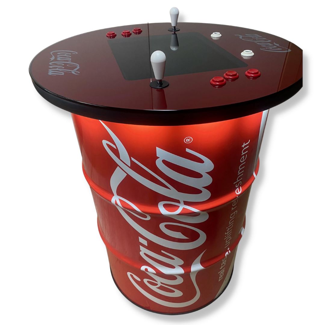 Coke Coca Cola Custom Drum Arcade Machine Video Game Arcade Cabinets 