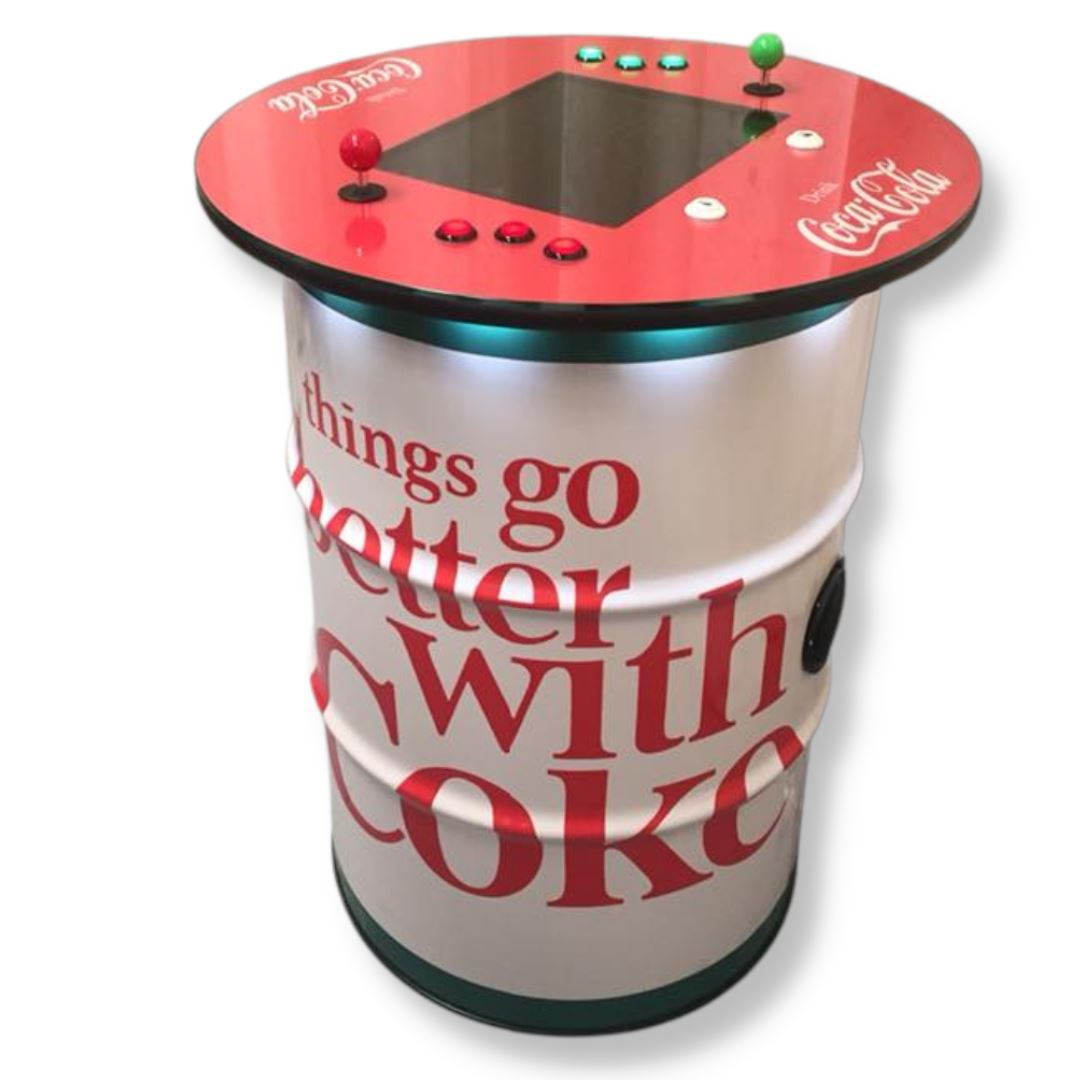 Coke Coca Cola Custom Drum Arcade Machine Video Game Arcade Cabinets 