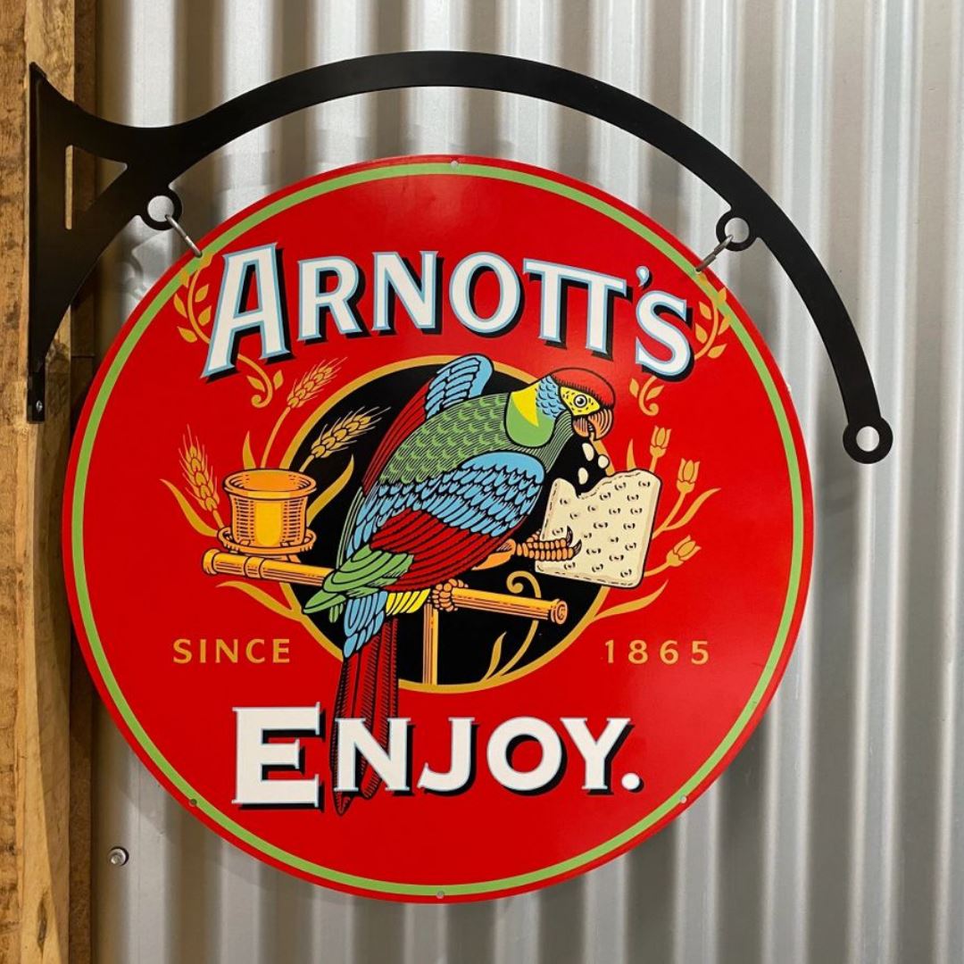 Arnotts Biscuits Sign Double Sided Round Metal Signs 