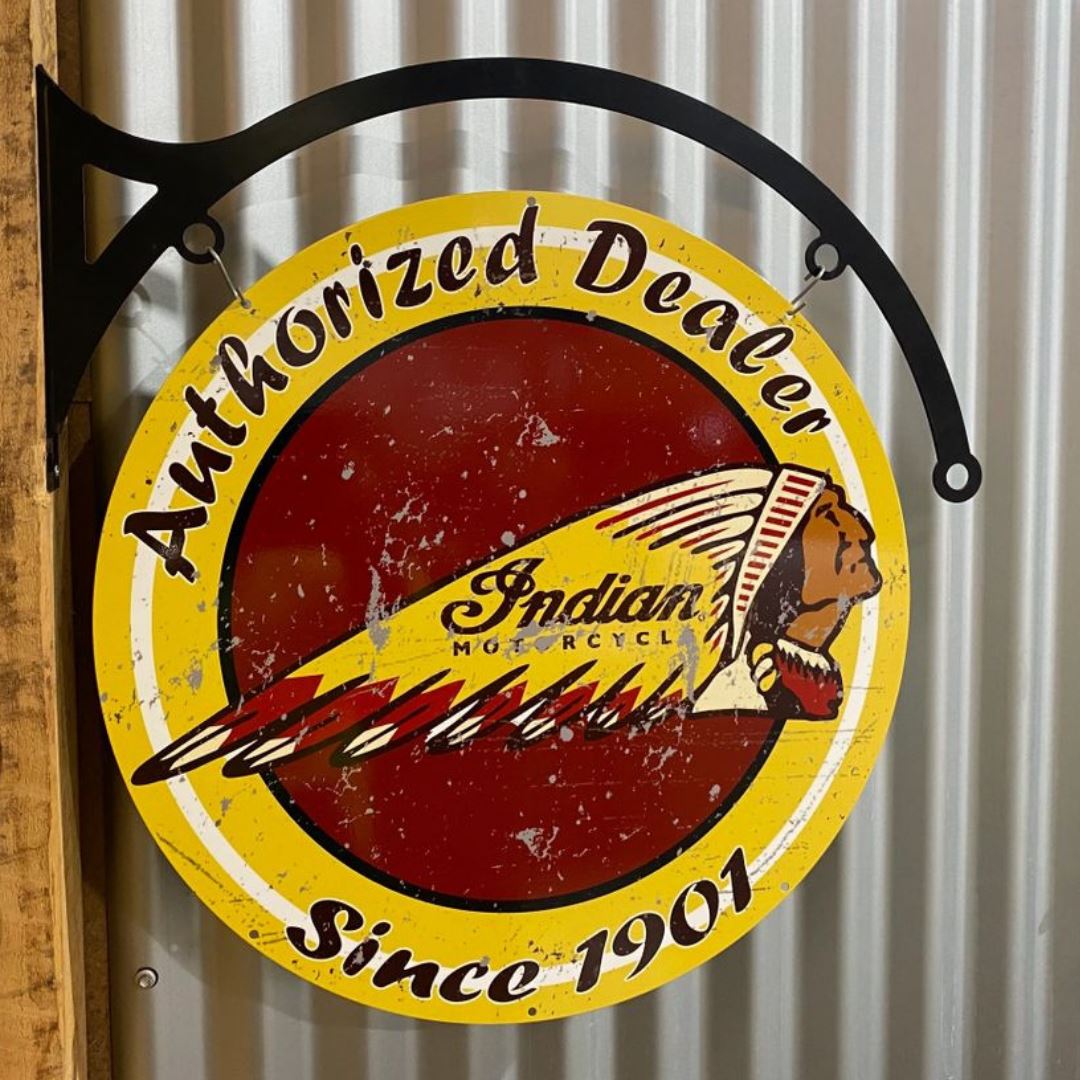 Indian Classic Sign Double Sided Round Metal Signs 