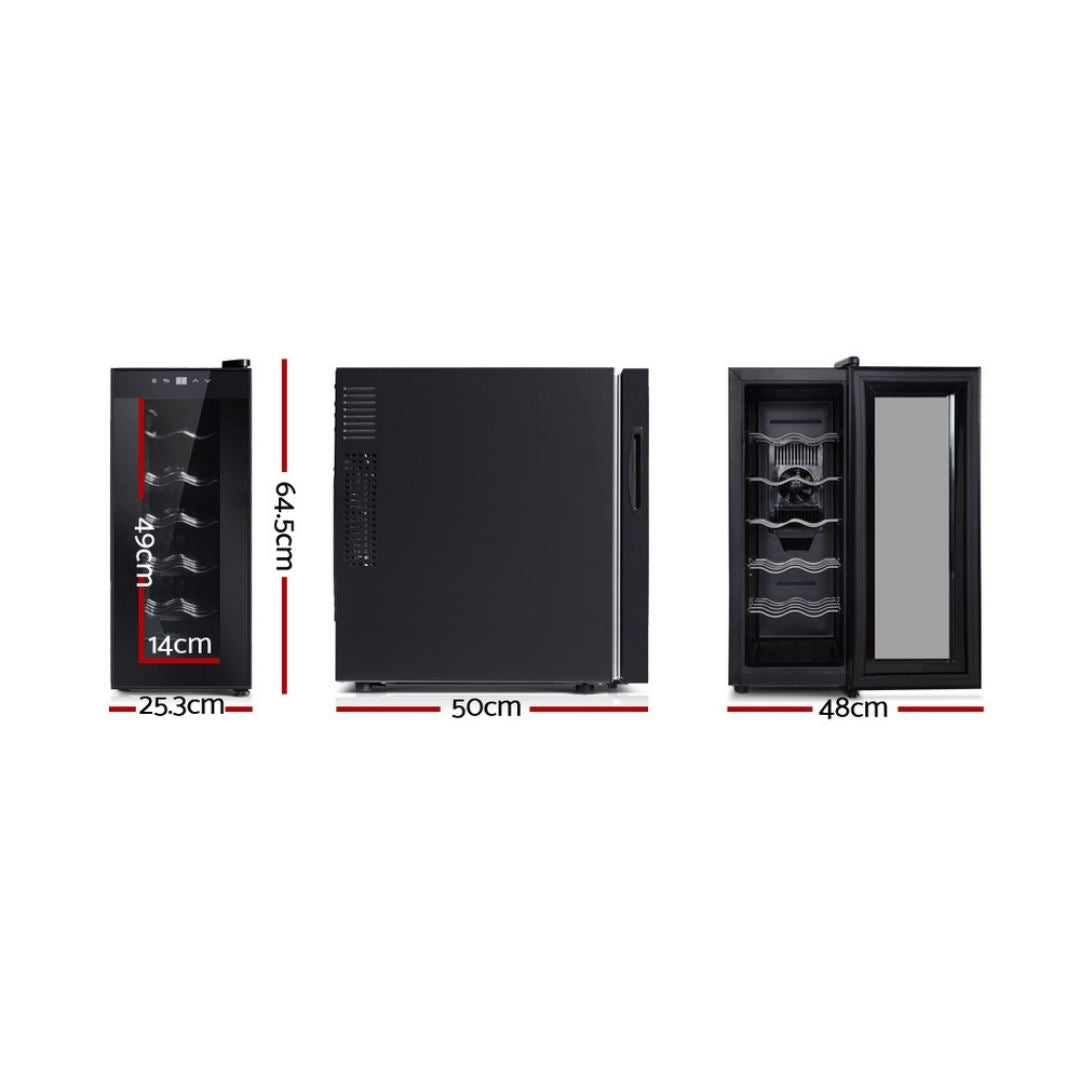 Esna 12 Bottle Wine Cooler Fridge Storage Chiller Refridgerators 