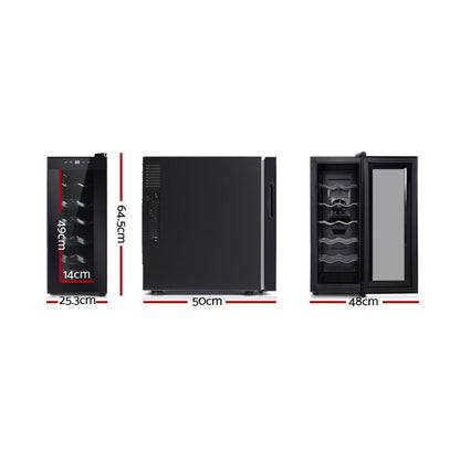 Esna 12 Bottle Wine Cooler Fridge Storage Chiller Refridgerators 