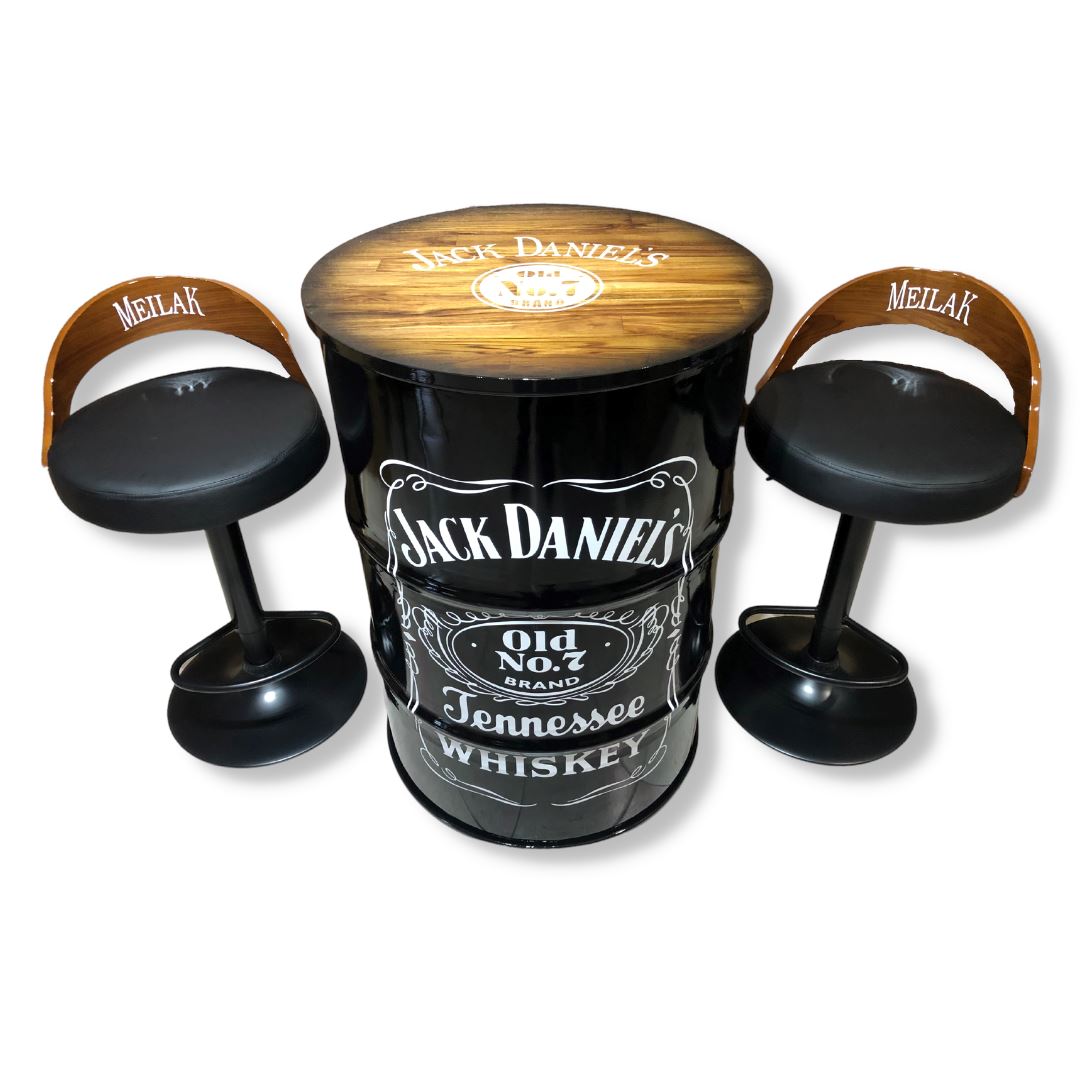 Custom Jack Daniels JD Drum Table Furniture 