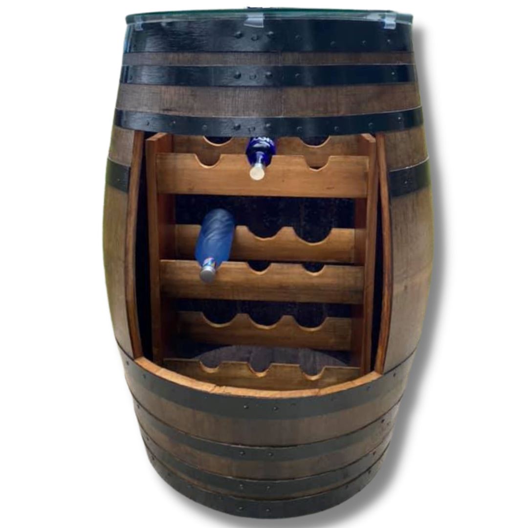 Full Barrel Wine Storage Unit With Door Wine Barrel Storage 