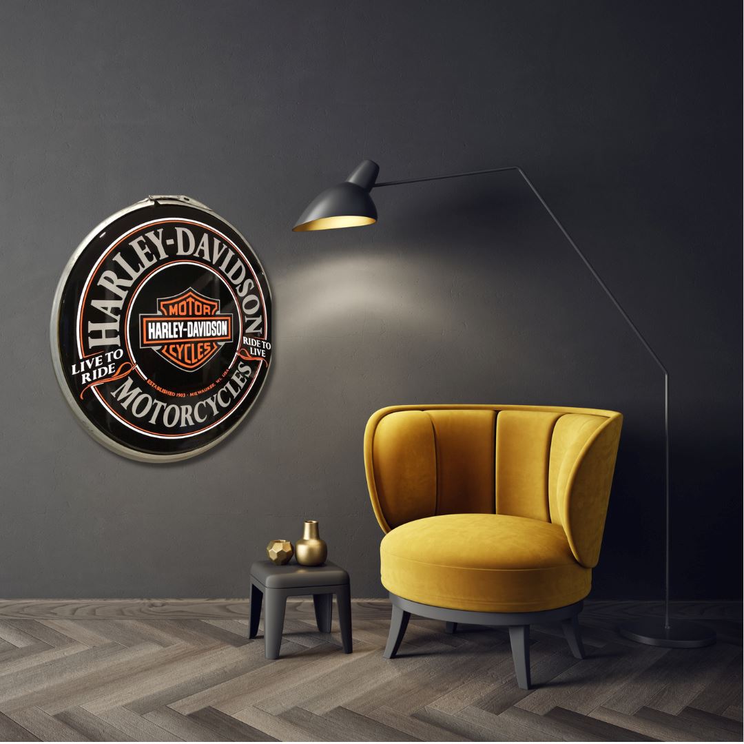 Hand Made Custom Harley Drum Lid Furniture 