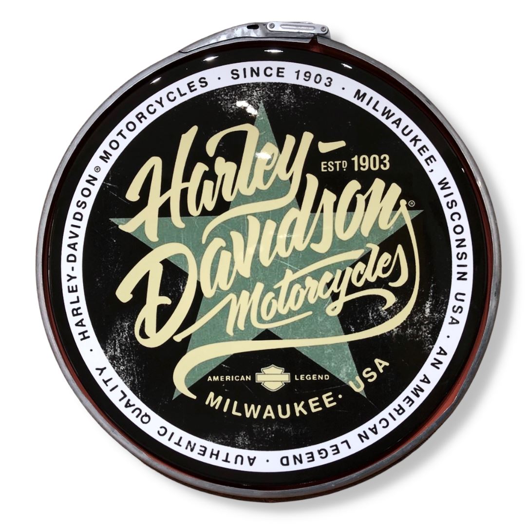 Custom Harley Drum Lid Furniture Vintage Garage 