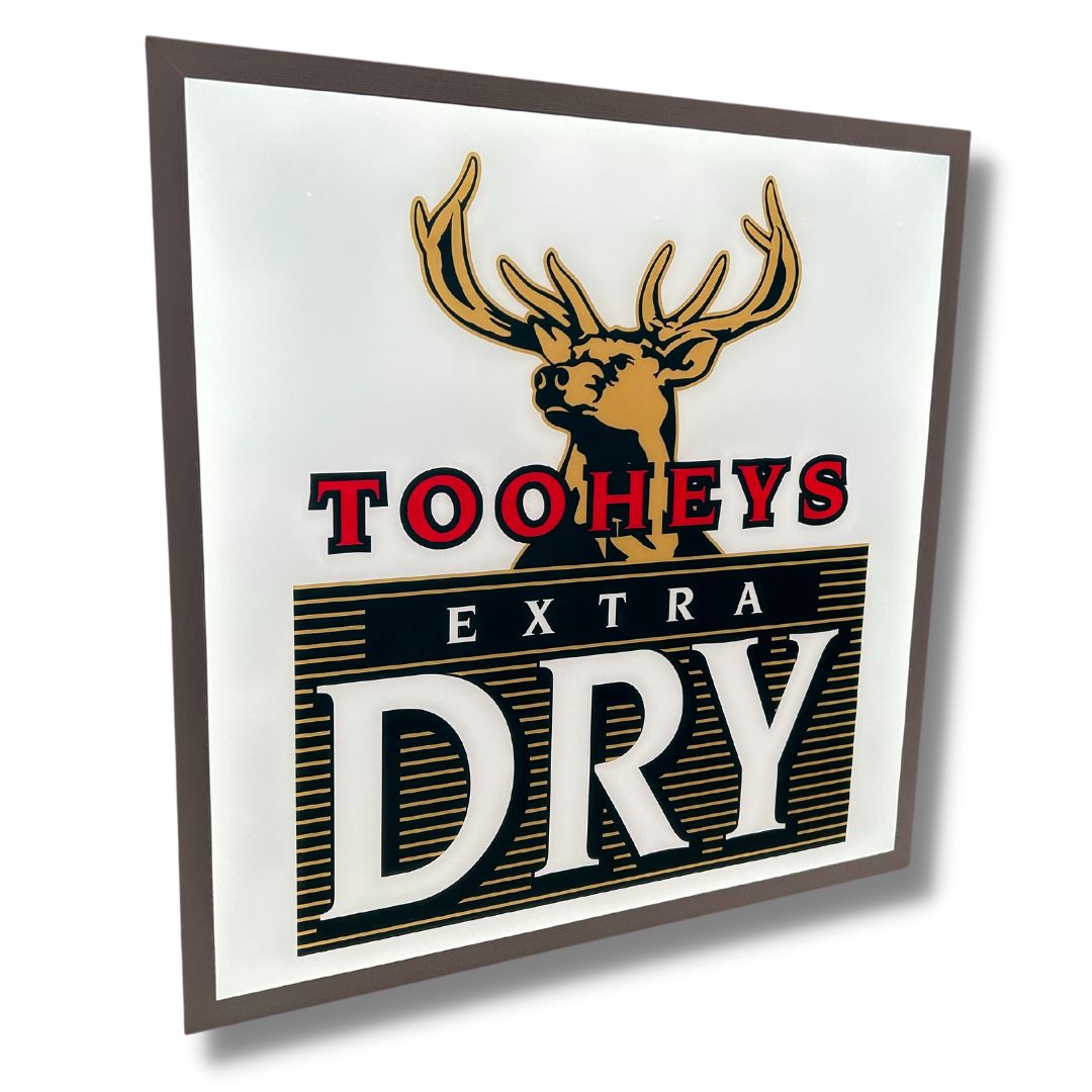 Light Up Tooheys Dry Sign 