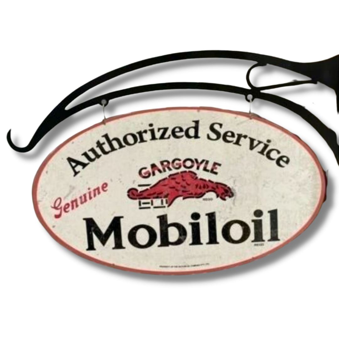 Mobile Service Oval Design Hanging Sign Metal Signs 
